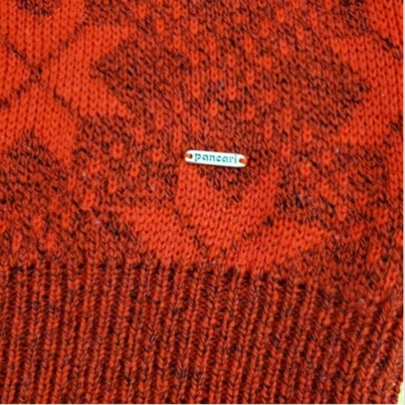 Pancari VTG Wool Sweater Red Color Stars Womens - Picture 2 of 4